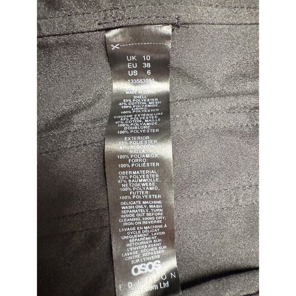 ASOS Black Off Shoulder Puff Sleeve Corset Crop Top Balloon Sleeve sz US 6 - Picture 11 of 11